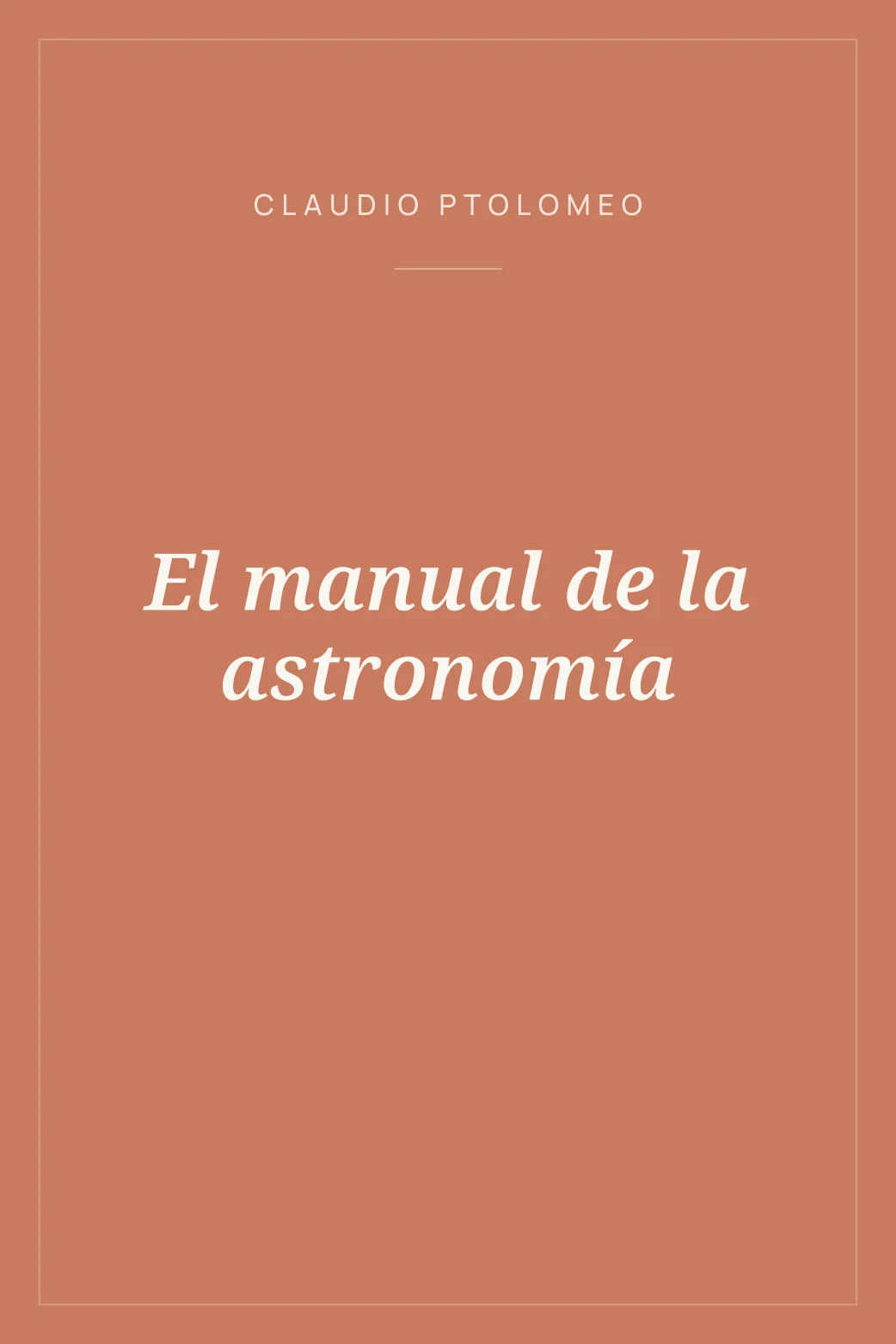 Portada de El manual de la astronomía