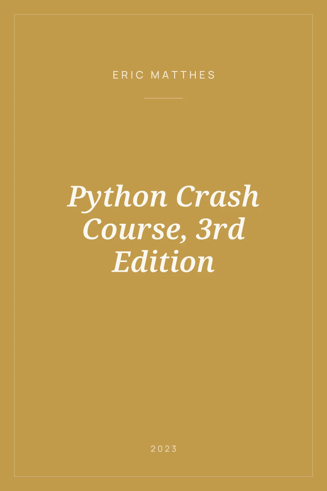 Portada de Python Crash Course, 3rd Edition