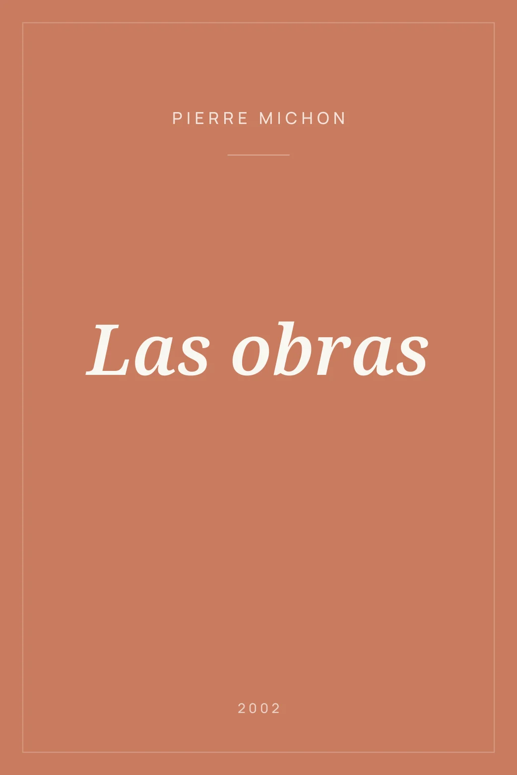 Portada de Las obras