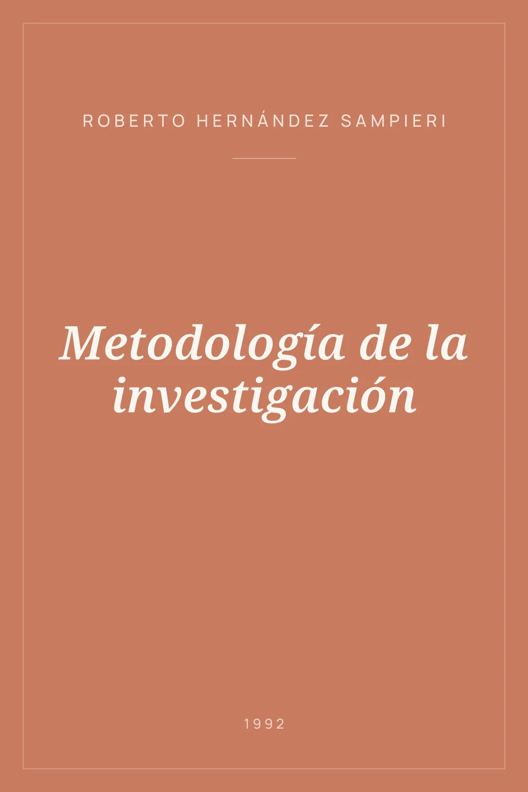 Portada de Metodología de la investigación