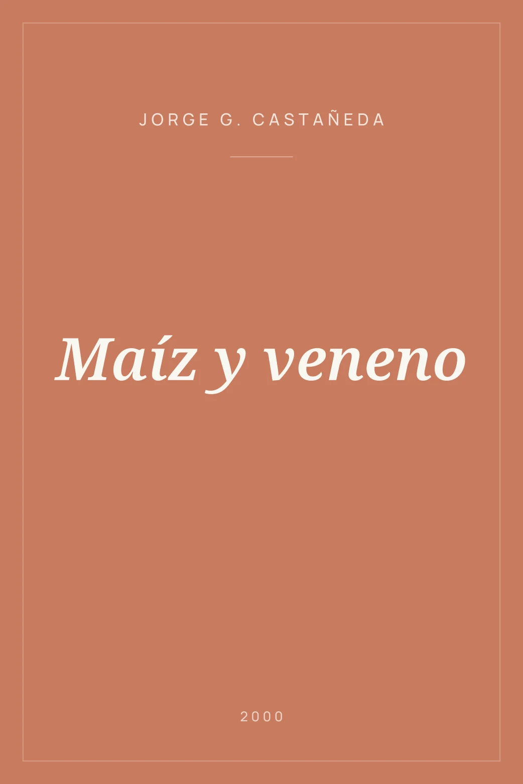Portada de Maíz y veneno