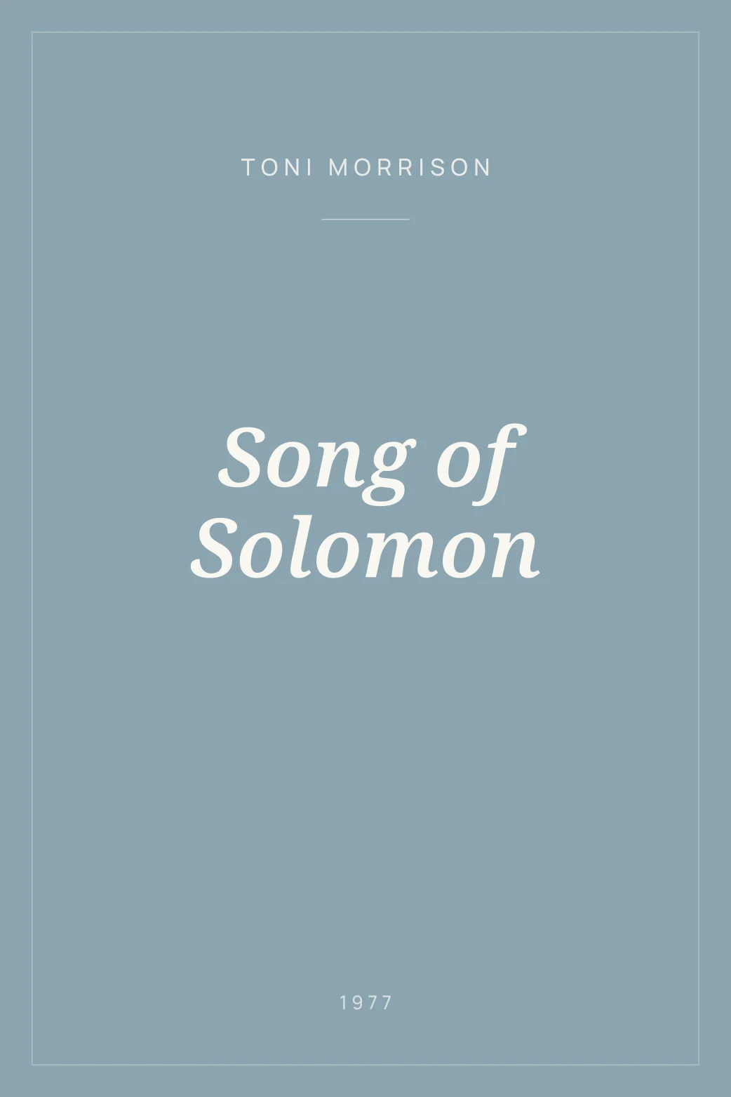Portada de Song of Solomon