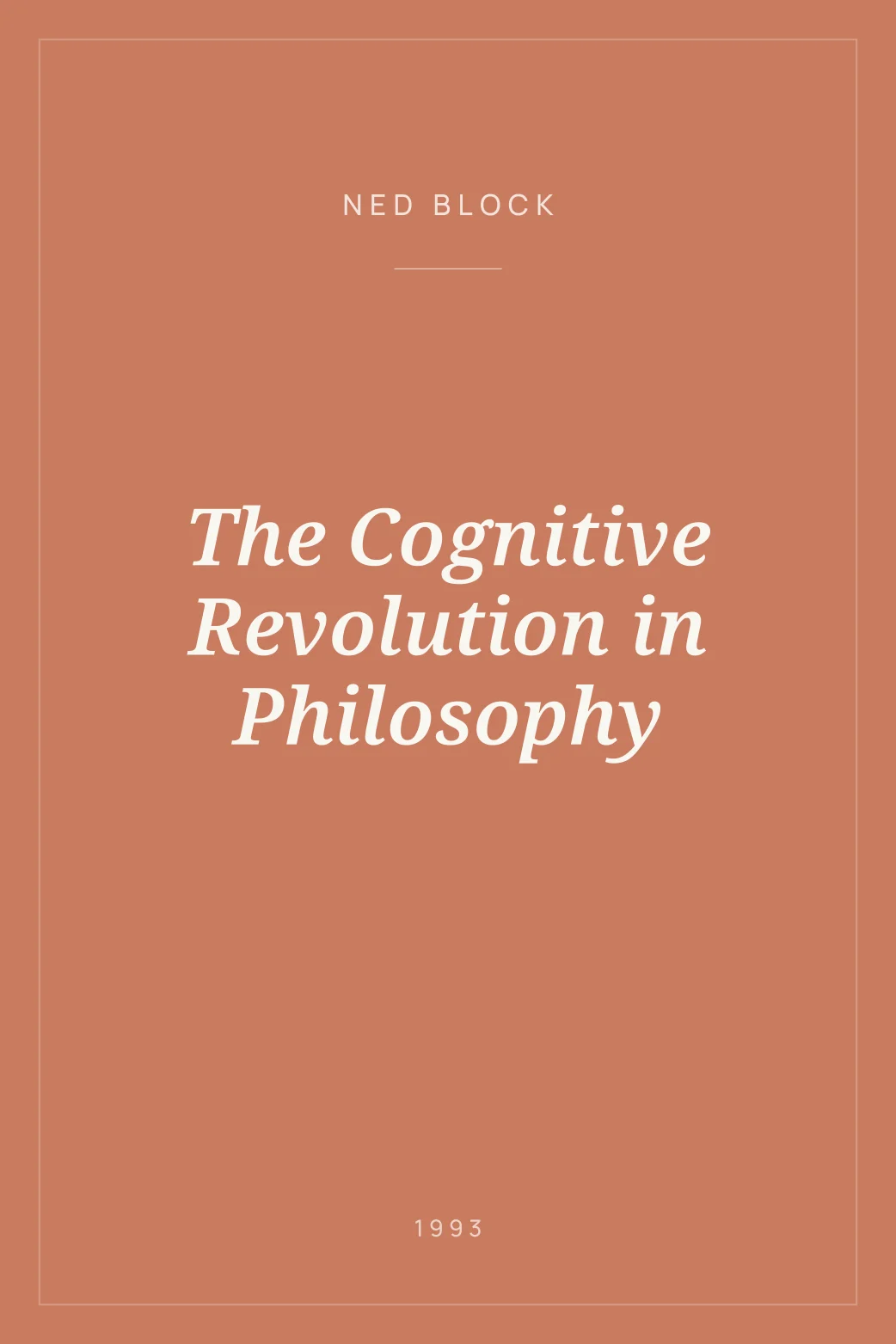 Portada de The Cognitive Revolution in Philosophy
