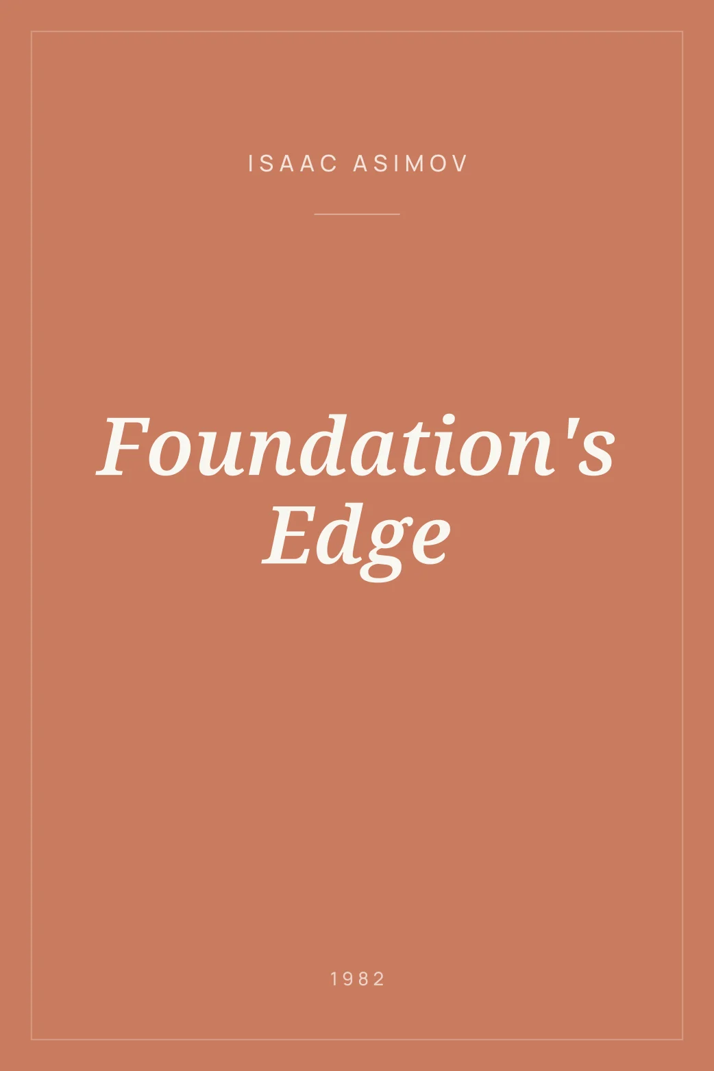 Portada de Foundation's Edge