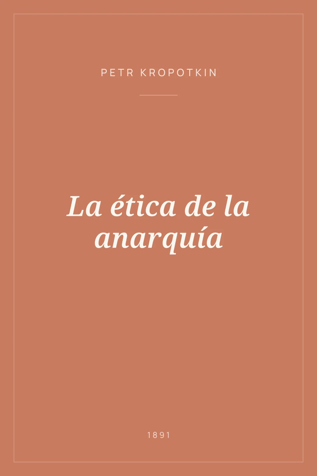 Portada de La ética de la anarquía