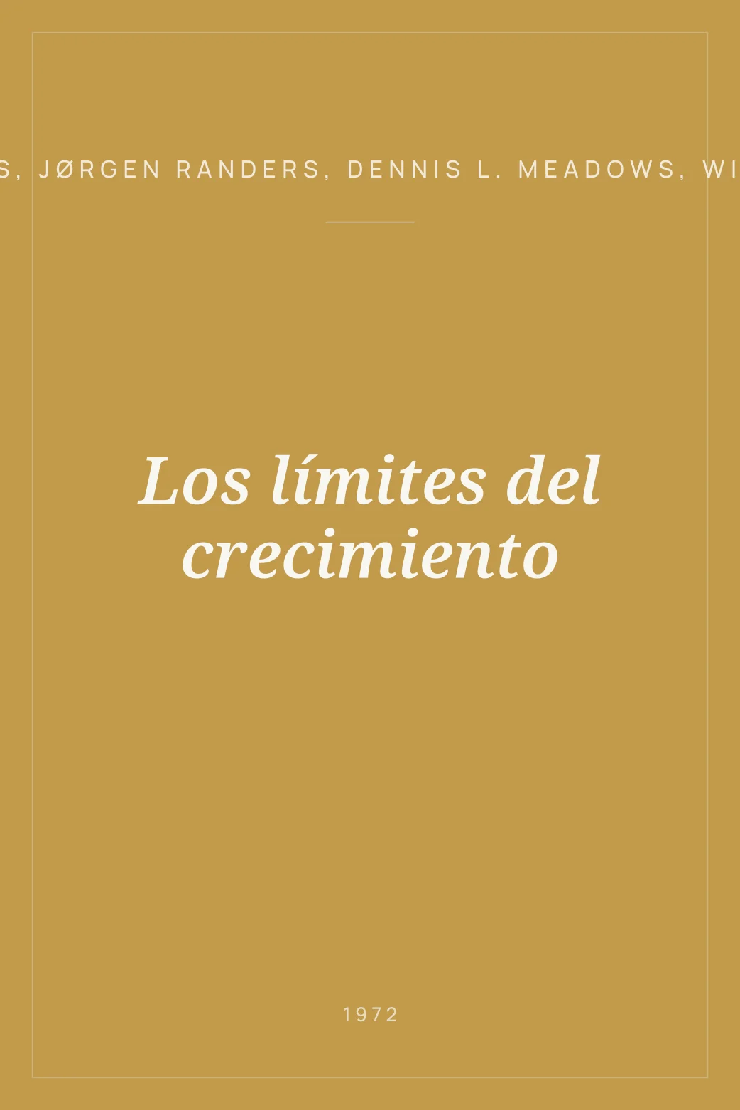 Portada de Los límites del crecimiento