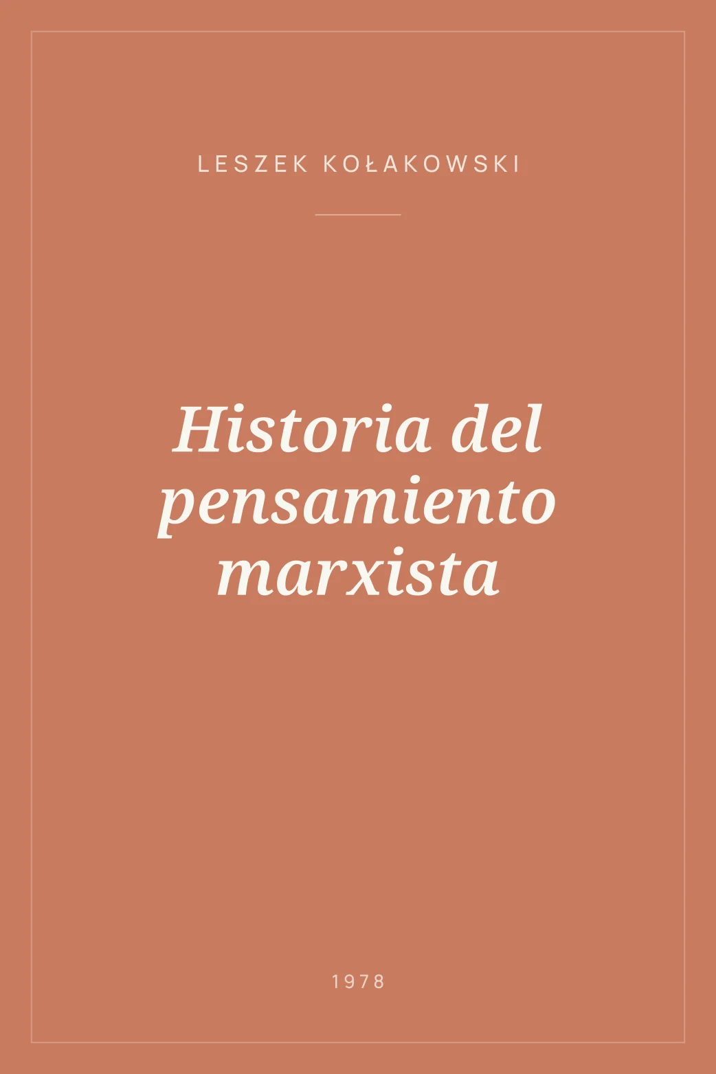 Portada de Historia del pensamiento marxista