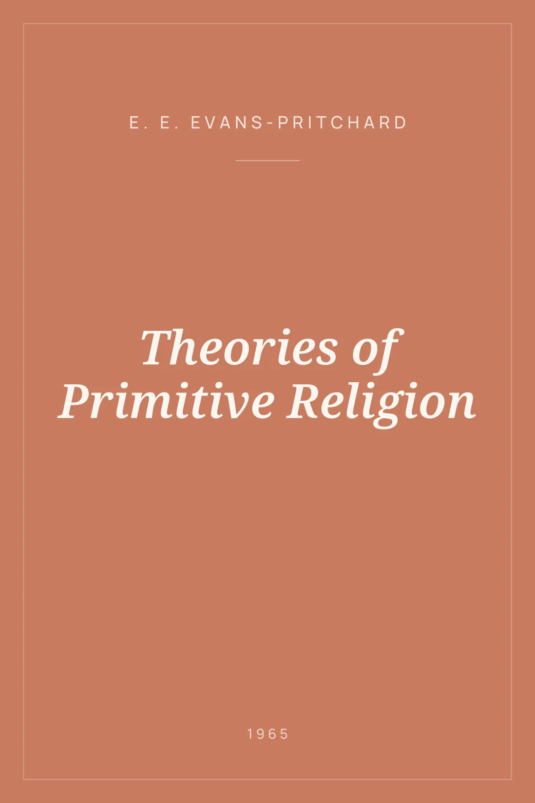 Portada de Theories of Primitive Religion