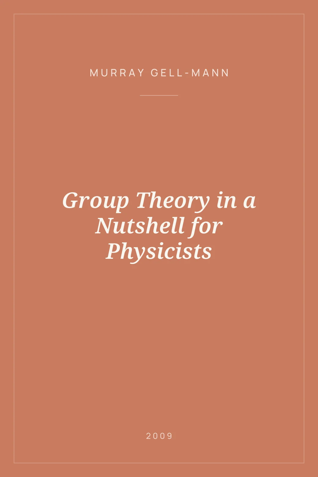 Portada de Group Theory in a Nutshell for Physicists