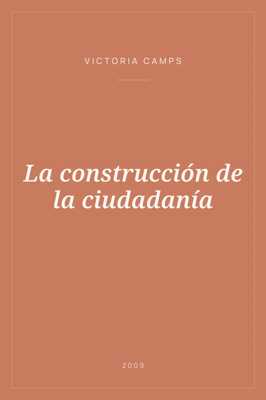 Portada de La construcción de la ciudadanía