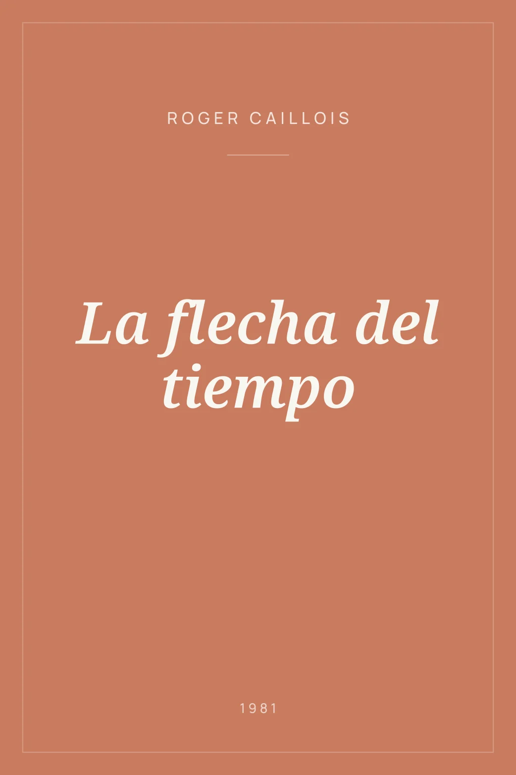 Portada de La flecha del tiempo