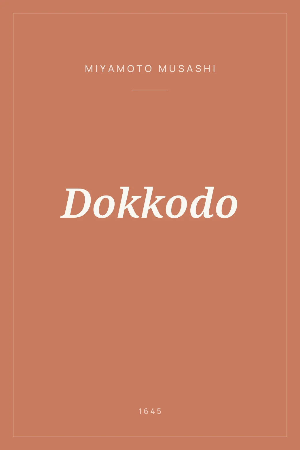 Portada de Dokkodo