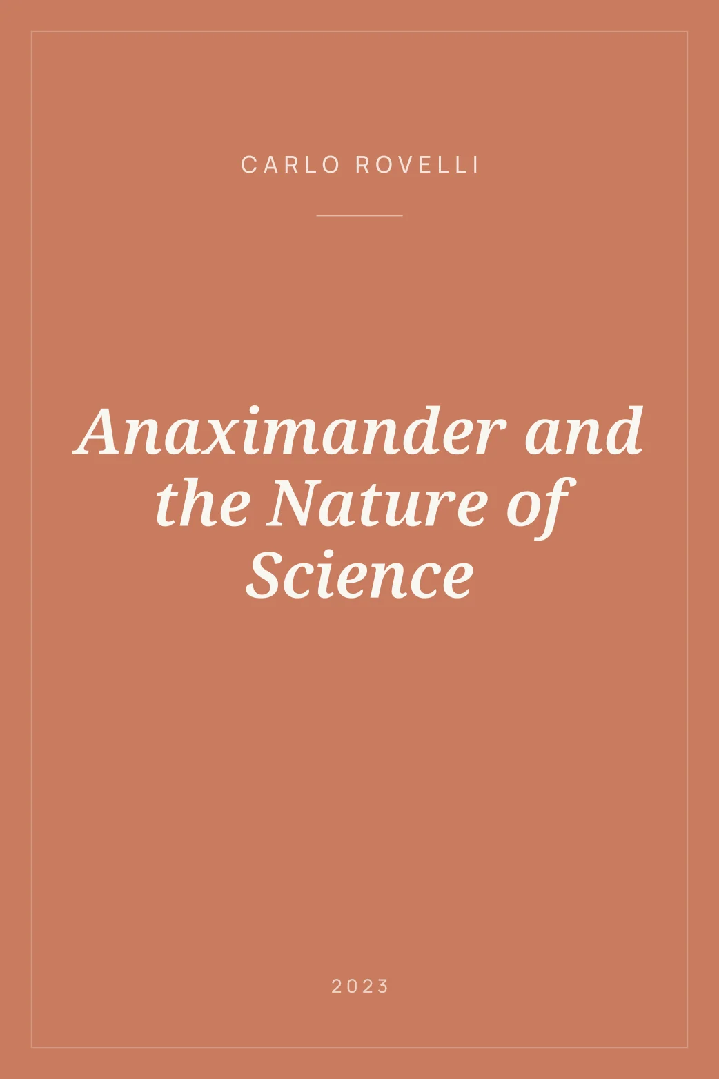 Portada de Anaximander and the Nature of Science