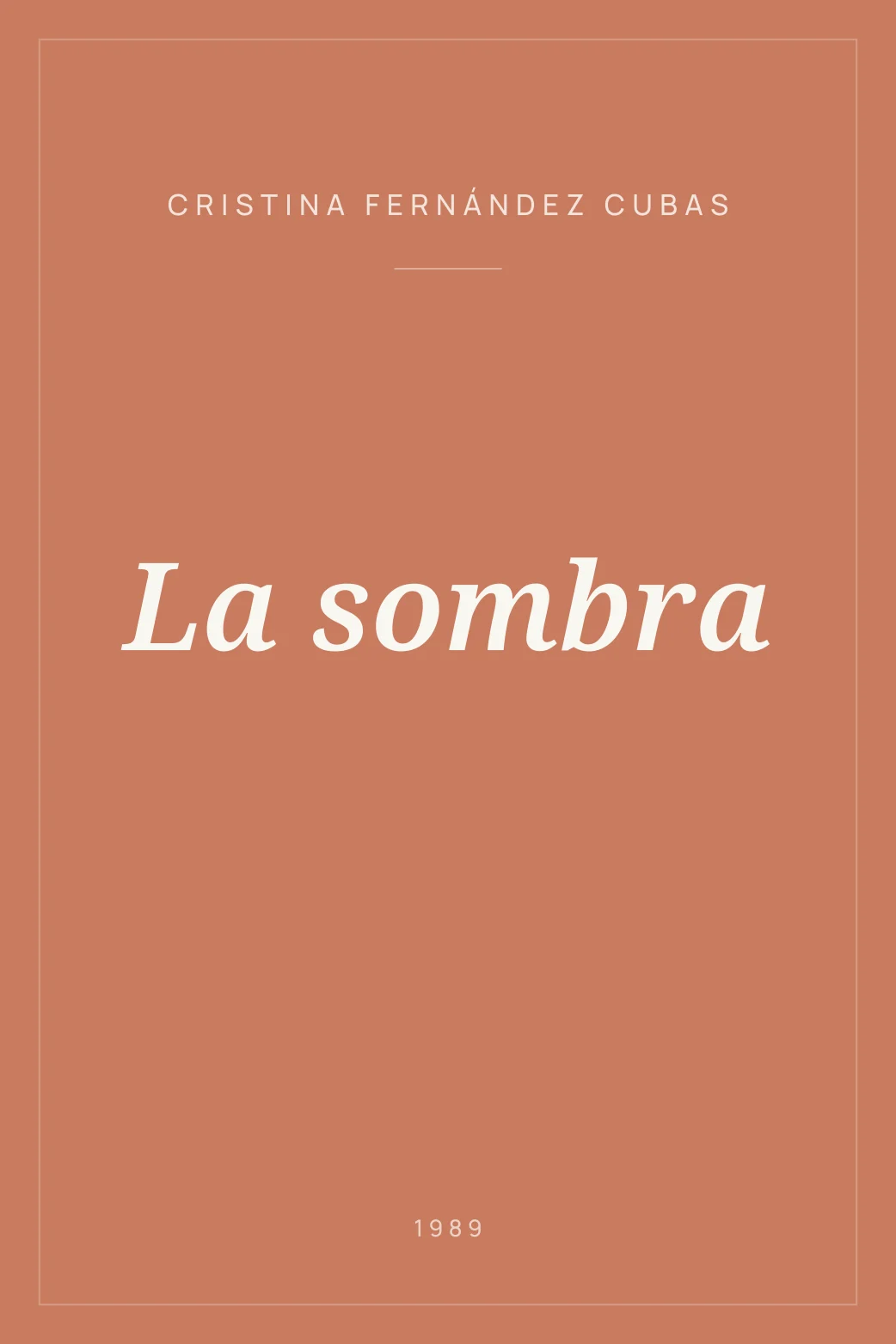 Portada de La sombra