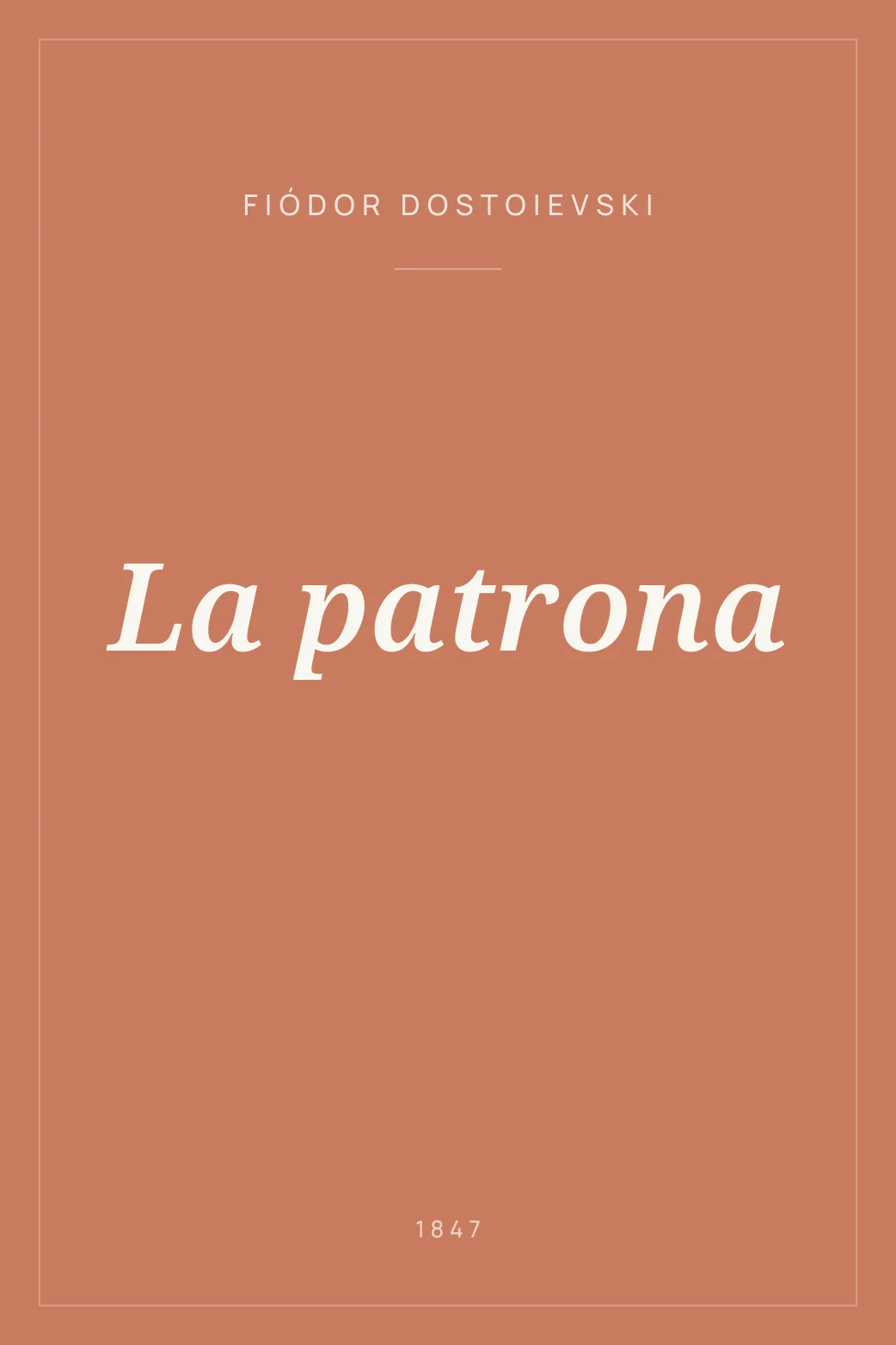 Portada de La patrona