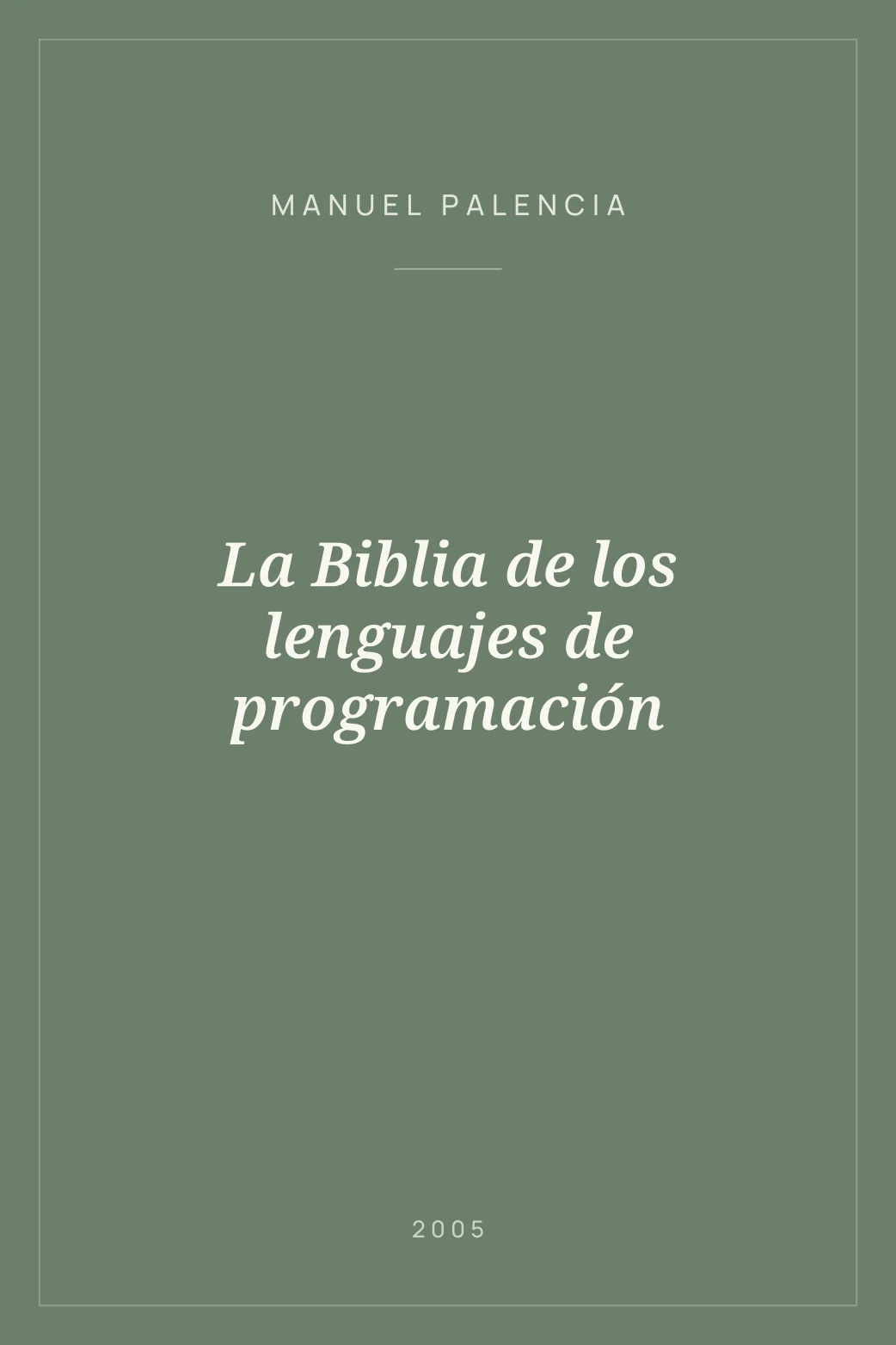 Portada de La Biblia de los lenguajes de programación
