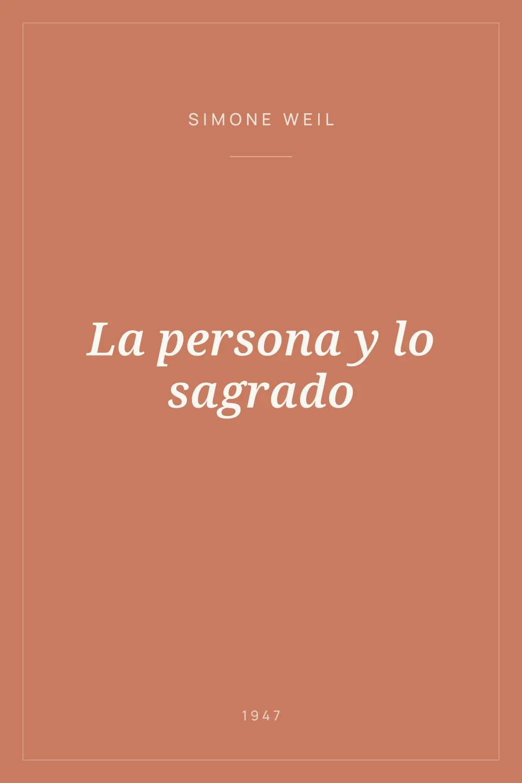 Portada de La persona y lo sagrado