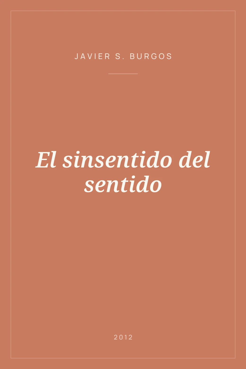 Portada de El sinsentido del sentido