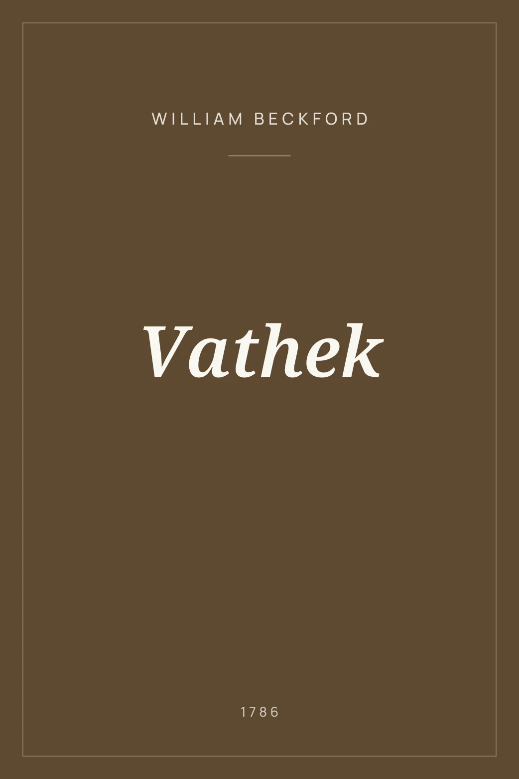 Portada de Vathek