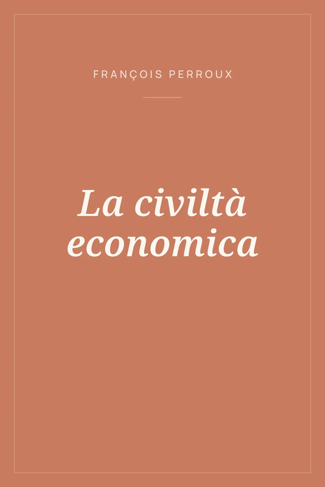 Portada de La civiltà economica