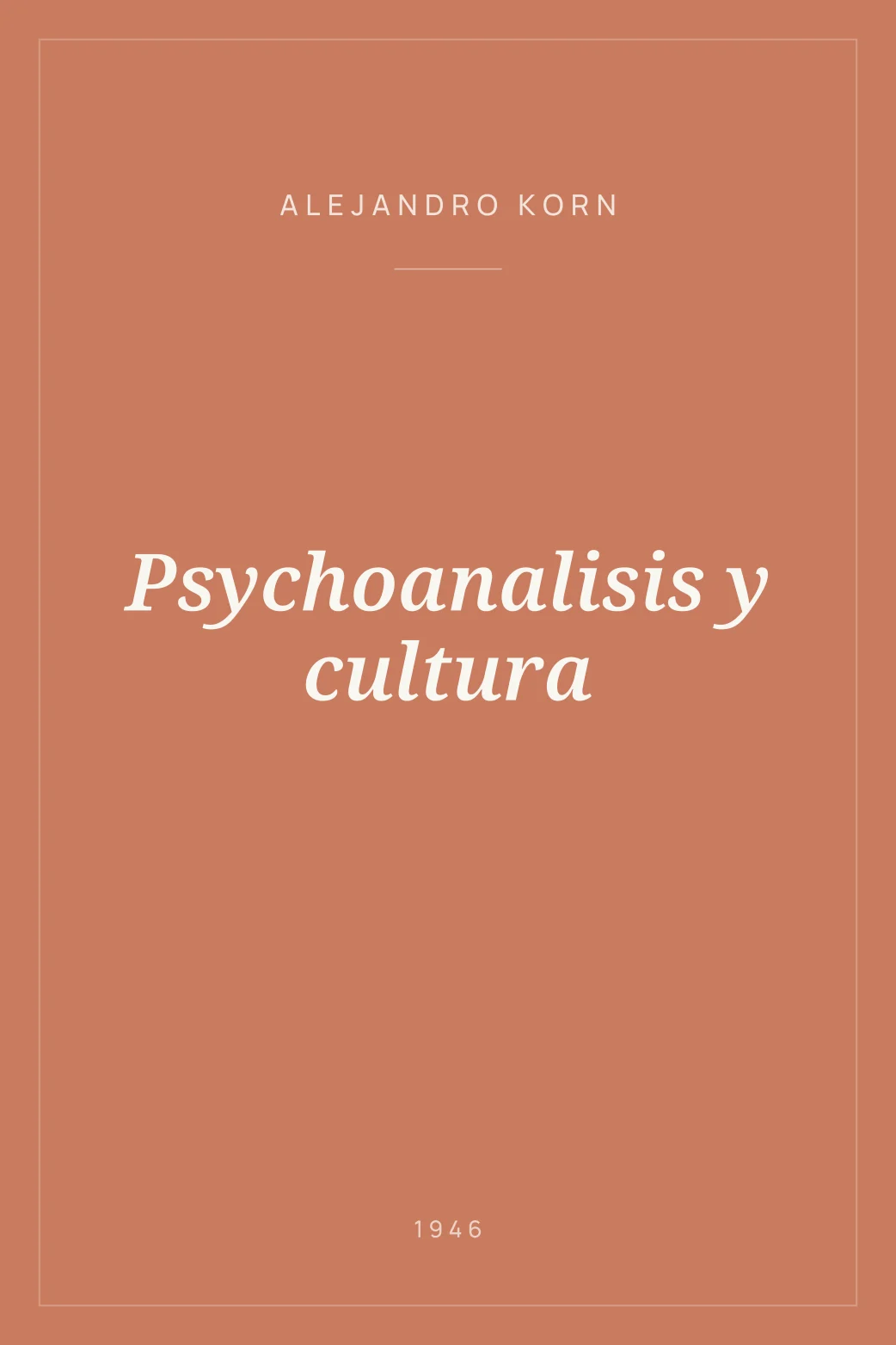 Portada de Psychoanalisis y cultura