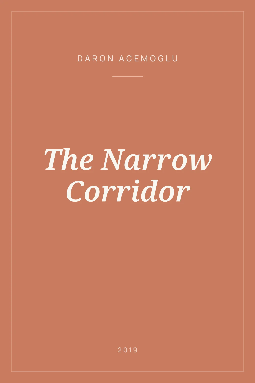 Portada de The Narrow Corridor