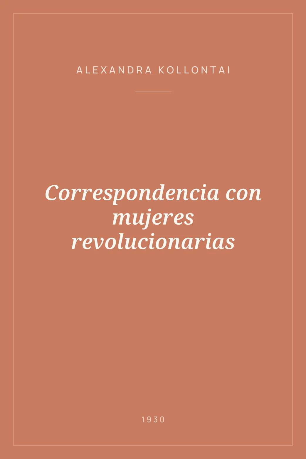 Portada de Correspondencia con mujeres revolucionarias
