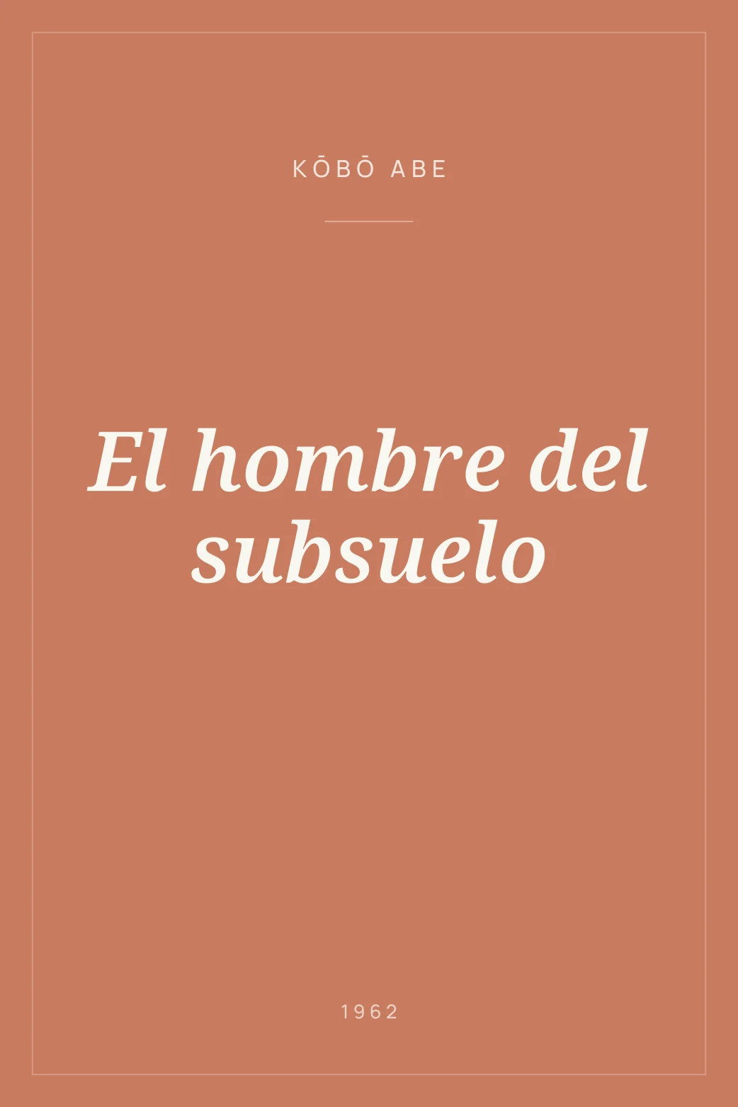 Portada de El hombre del subsuelo