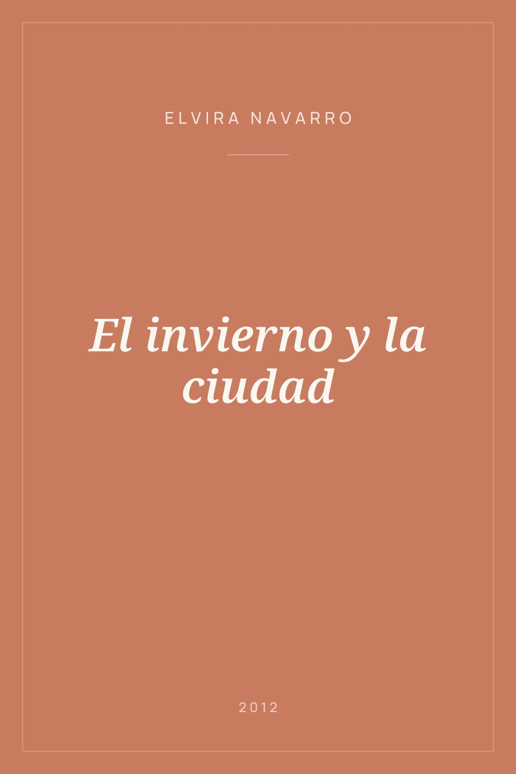 Portada de El invierno y la ciudad