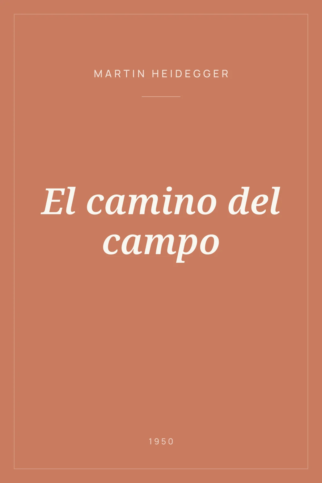 Portada de El camino del campo