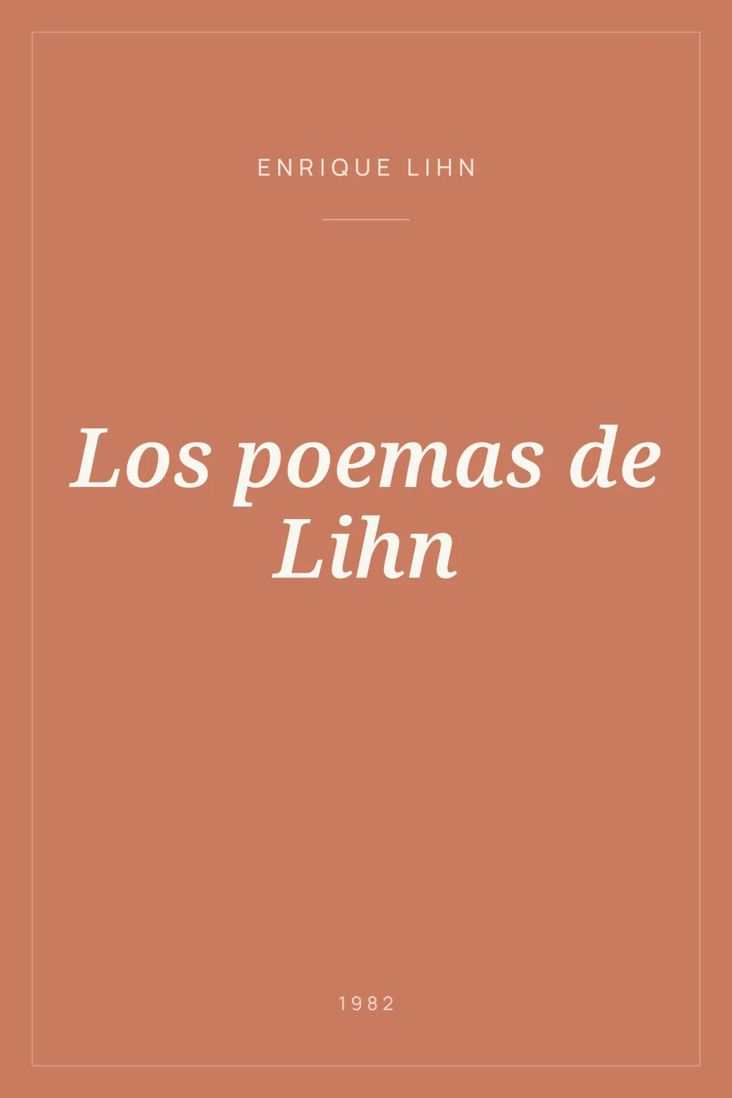 Portada de Los poemas de Lihn