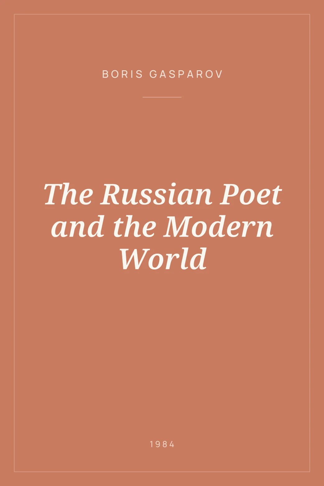 Portada de The Russian Poet and the Modern World