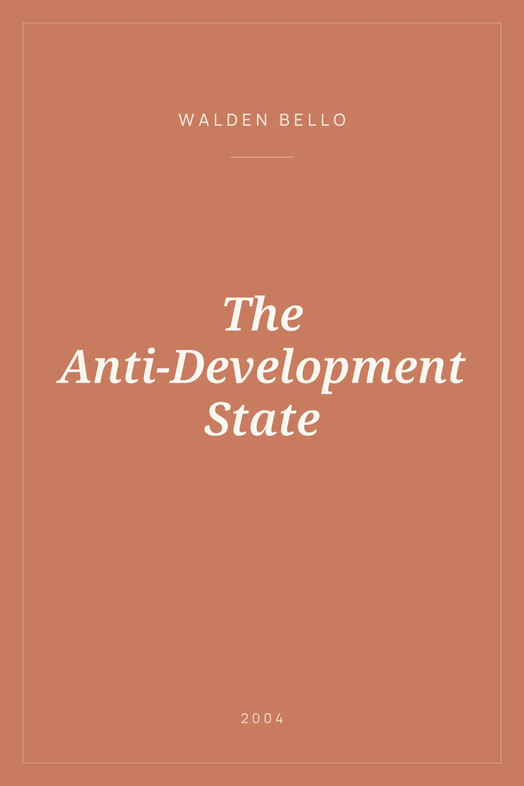 Portada de The Anti-Development State