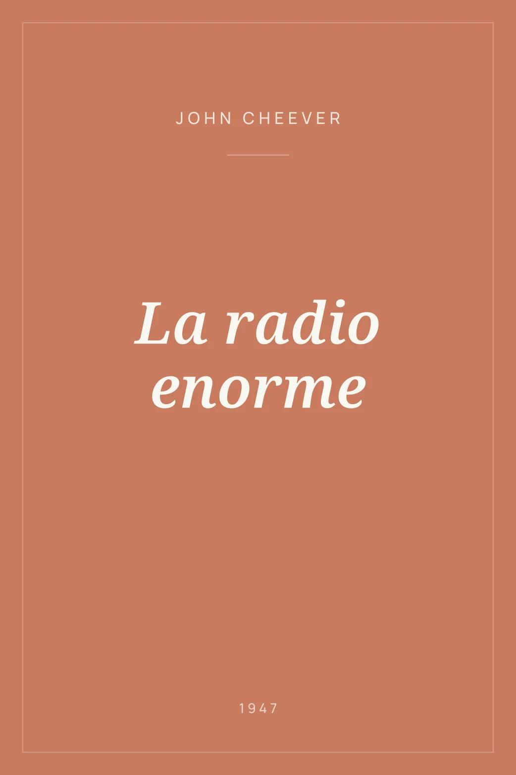 Portada de La radio enorme
