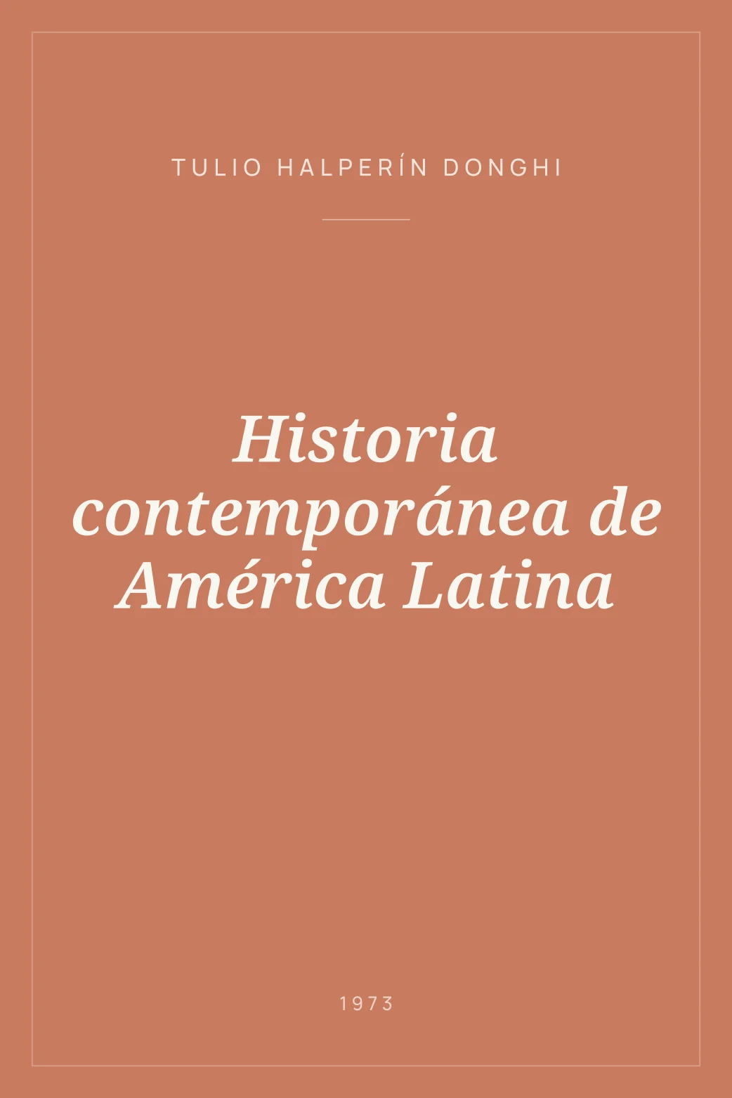 Portada de Historia contemporánea de América Latina