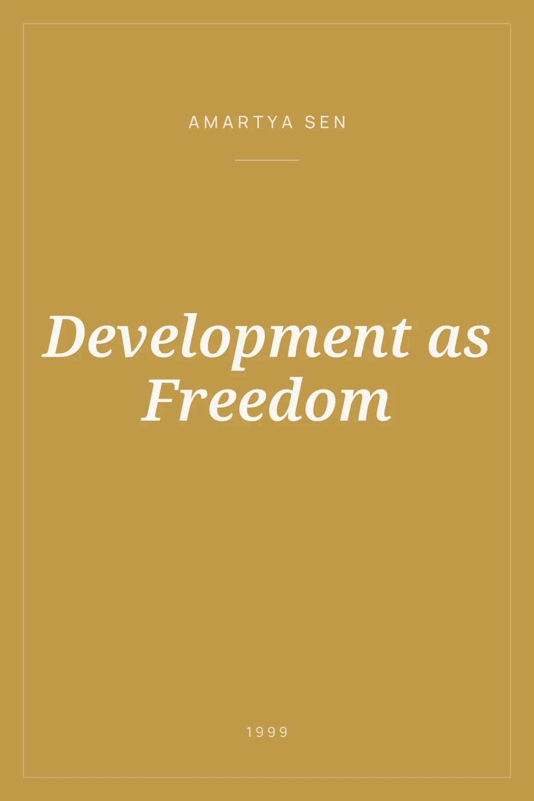 Portada de Development as Freedom