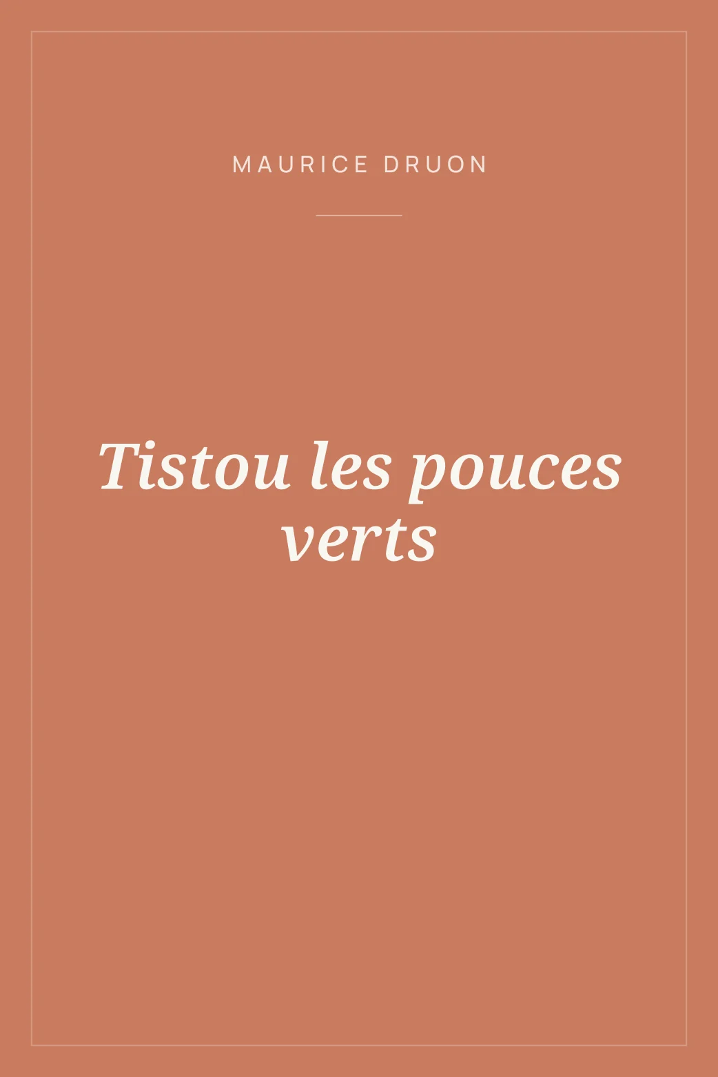 Portada de Tistou les pouces verts