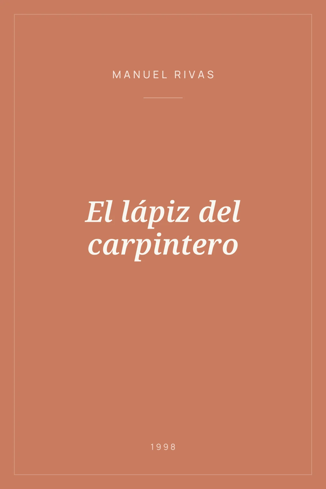 Portada de El lápiz del carpintero