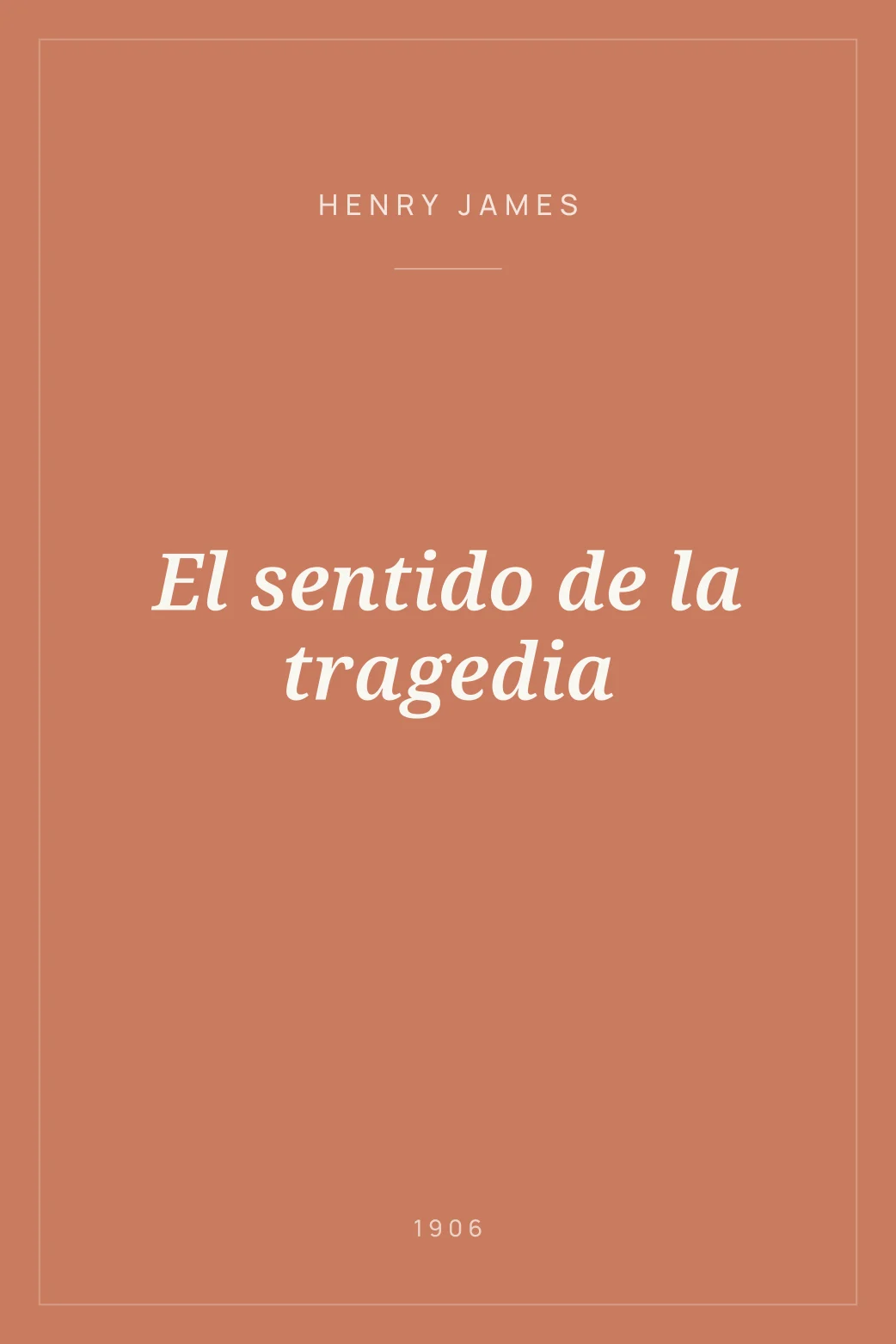 Portada de El sentido de la tragedia