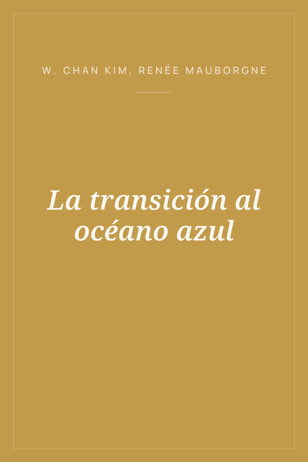 Portada de La transición al océano azul