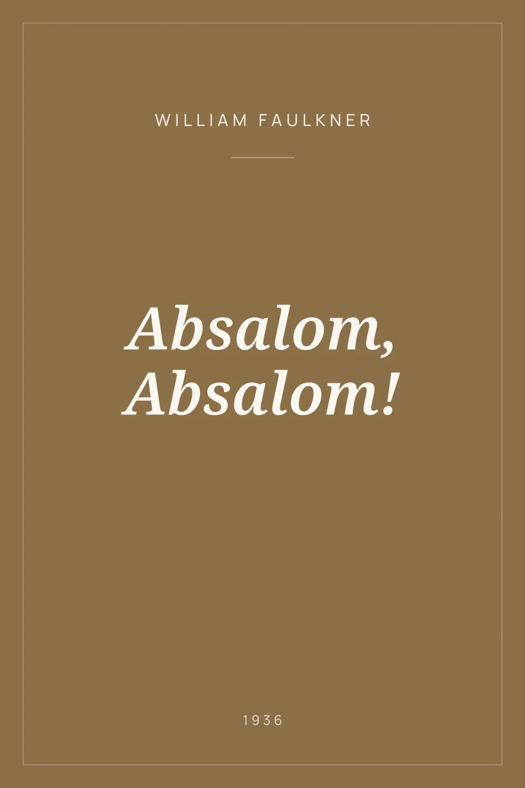 Portada de Absalom, Absalom!