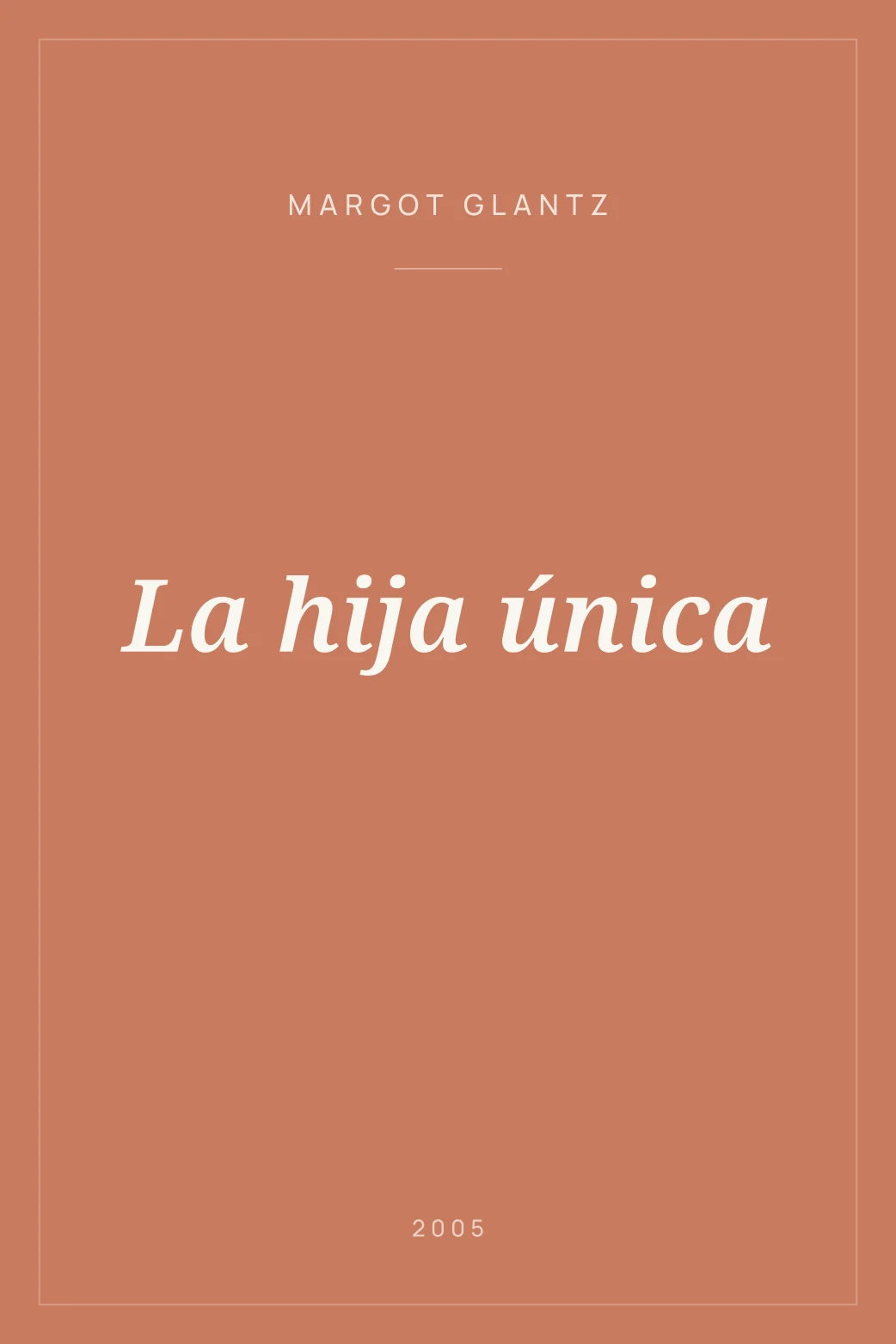 Portada de La hija única