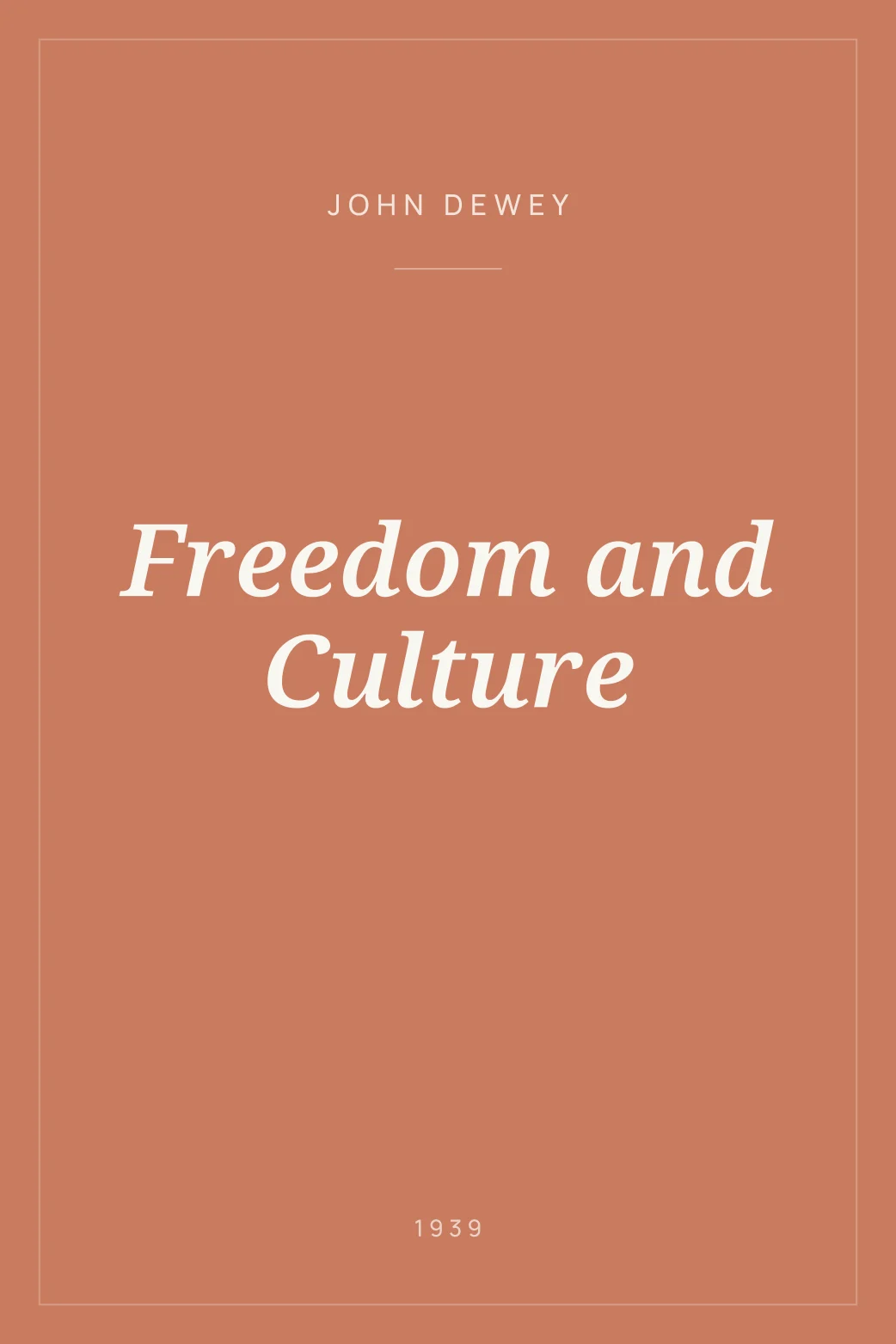 Portada de Freedom and Culture