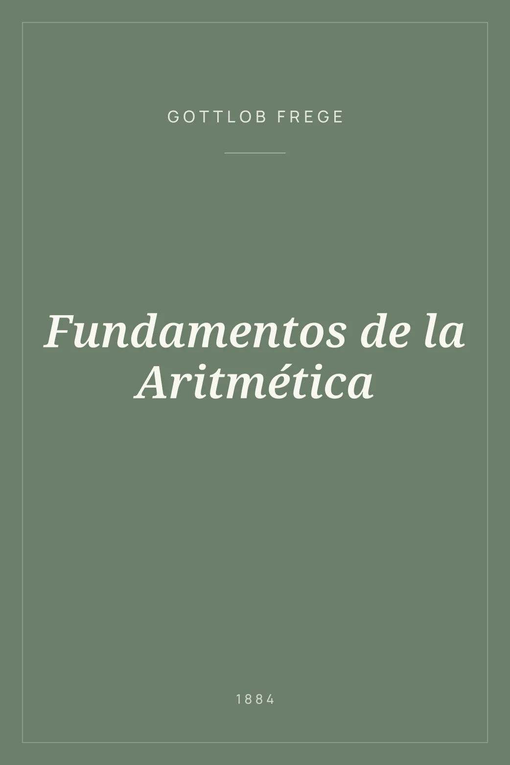 Portada de Fundamentos de la Aritmética