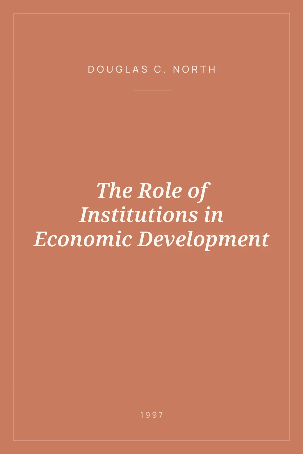Portada de The Role of Institutions in Economic Development