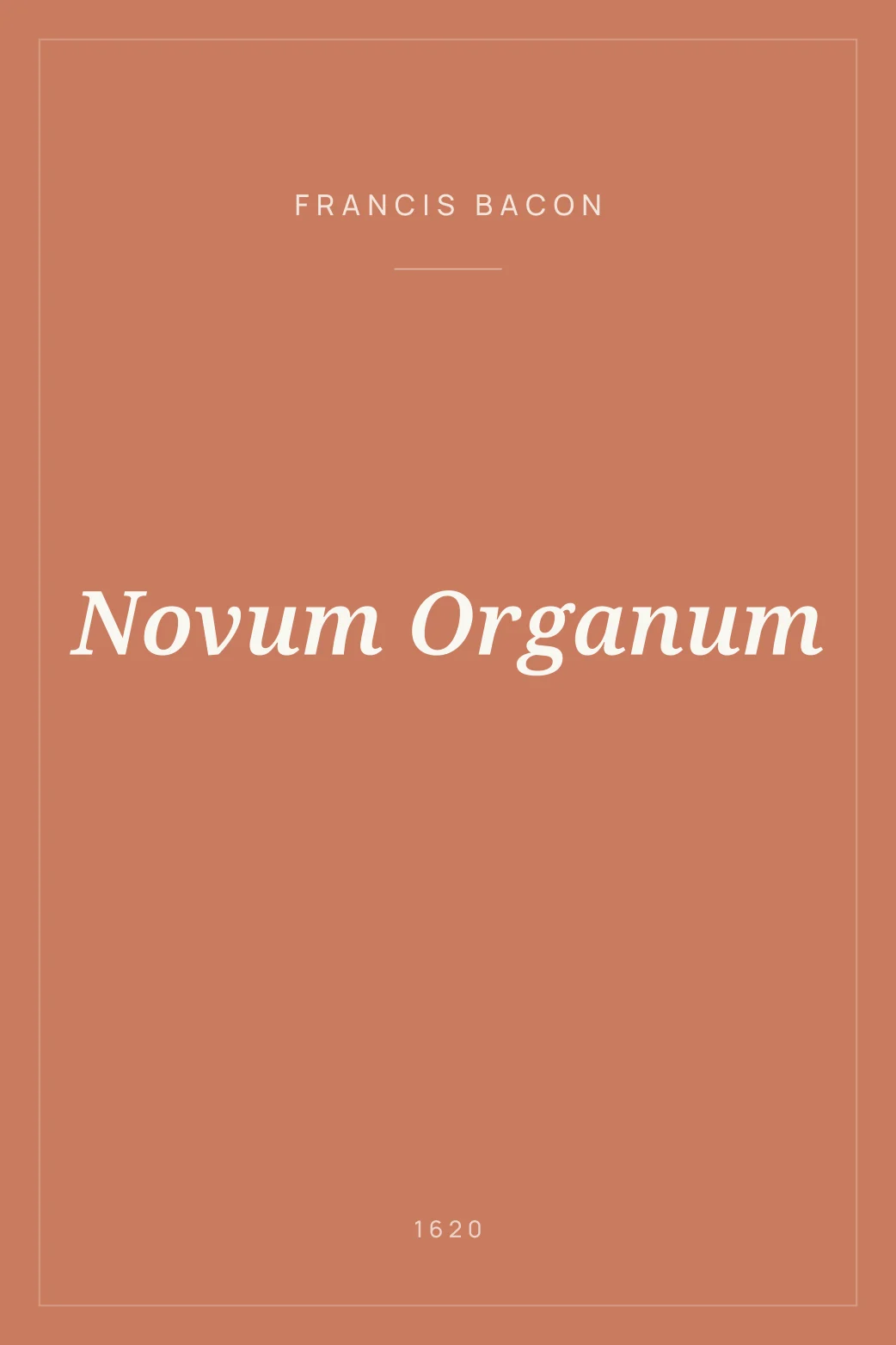 Portada de Novum Organum