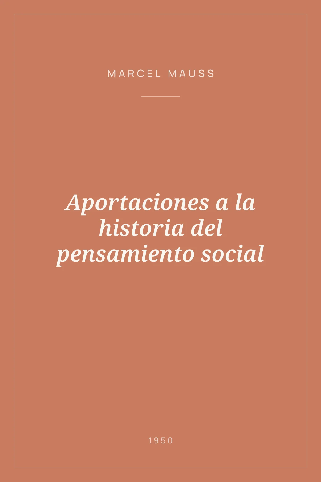 Portada de Aportaciones a la historia del pensamiento social