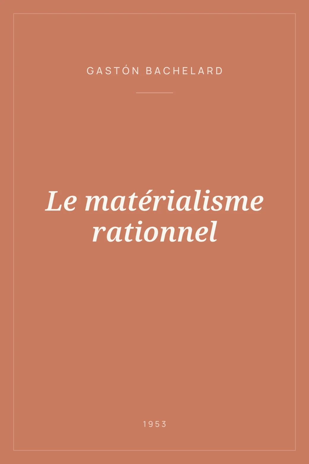 Portada de Le matérialisme rationnel