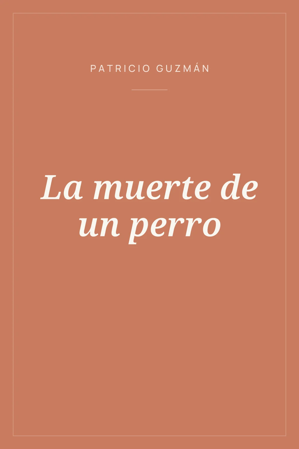 Portada de La muerte de un perro