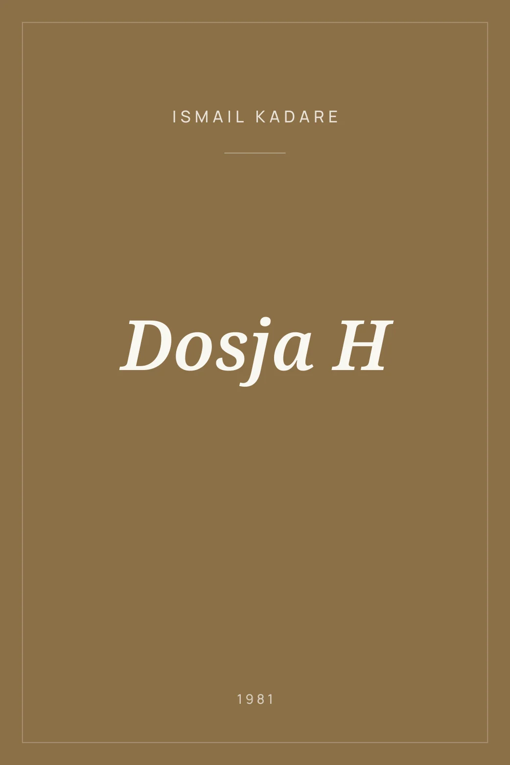 Portada de Dosja H
